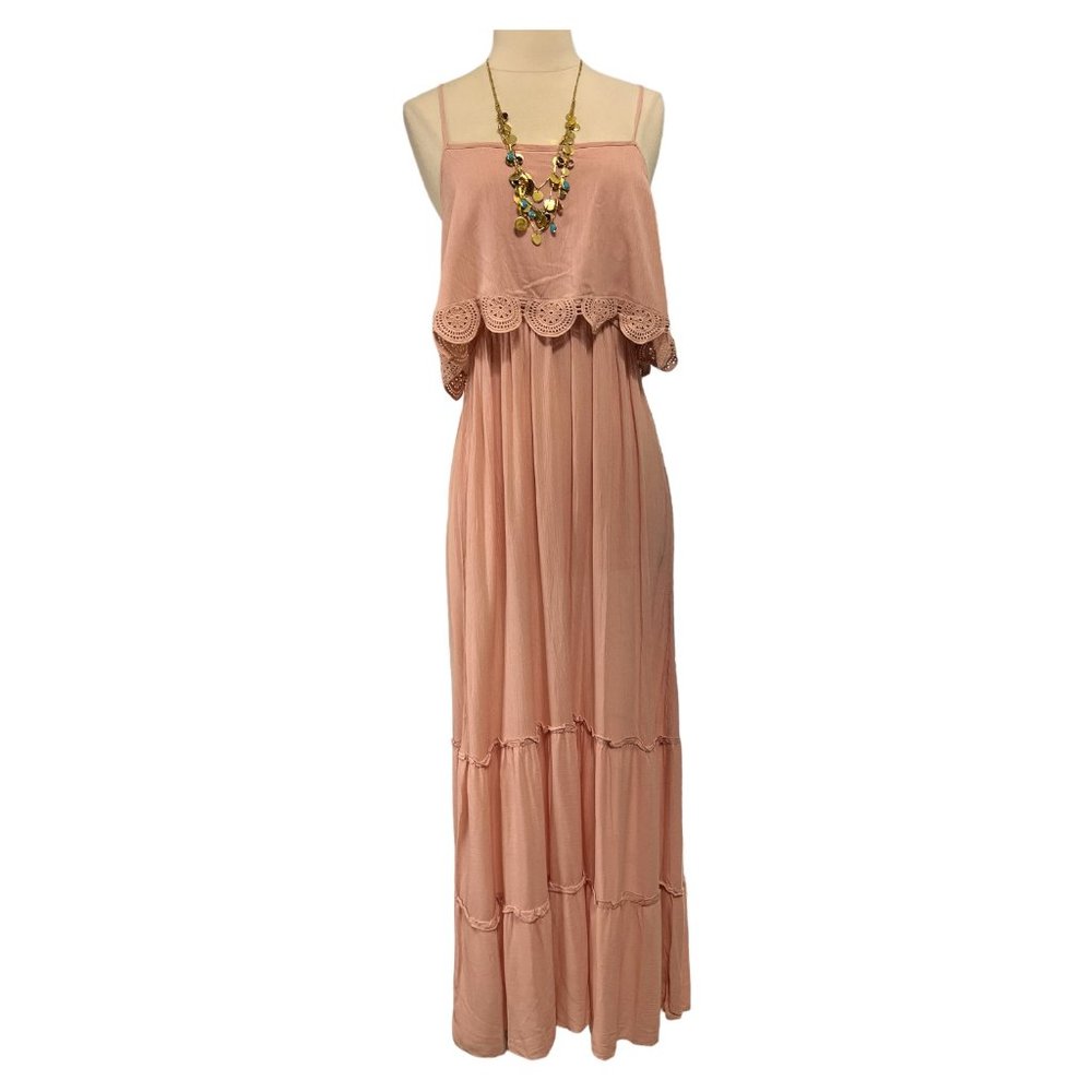 Blush pink maxi dress